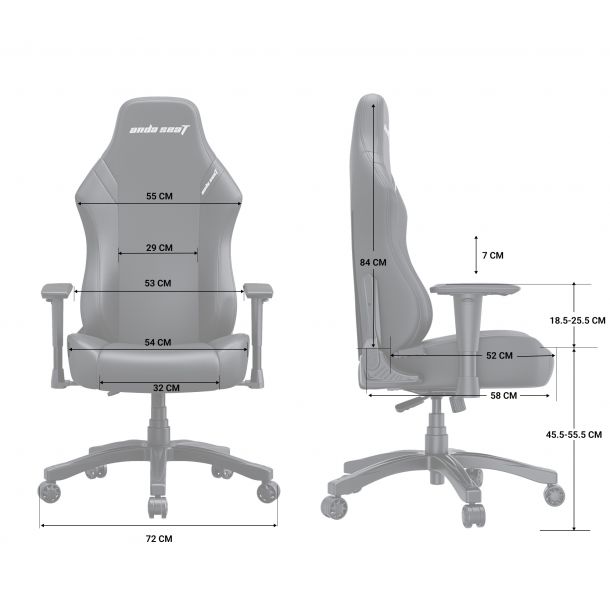 Кресло геймерское Anda Seat Luna L Ecoe-leather Blue (871380162) kupistul